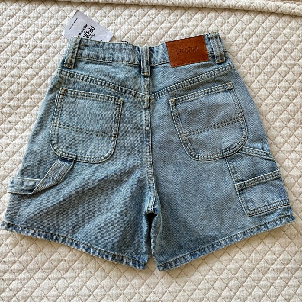 SOLD Princess Polly Utility Carpenter Denim Shorts NWT Size 2 - Picture 2 of 5